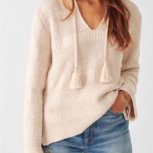 NWT Faherty Poppy Sweater Hoodie Couscous Size XS